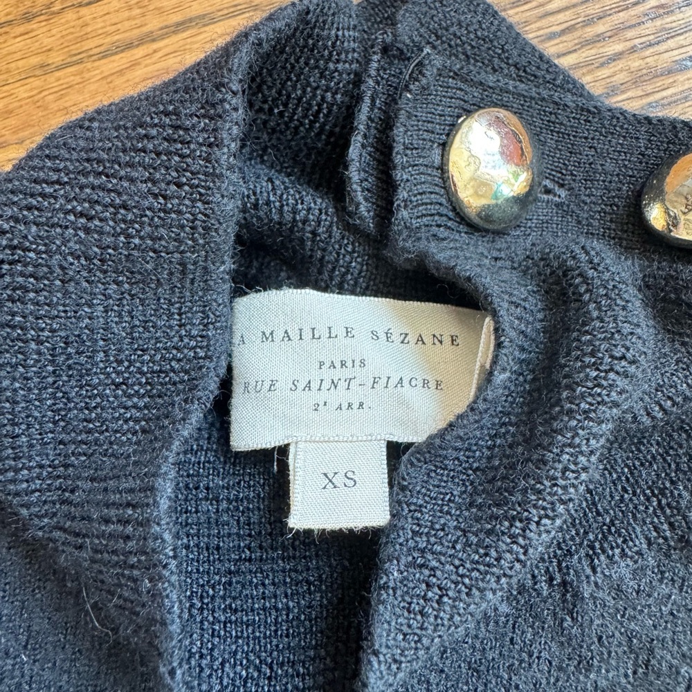 La Maille Sezane Trudy Jumper XS Sweater Black